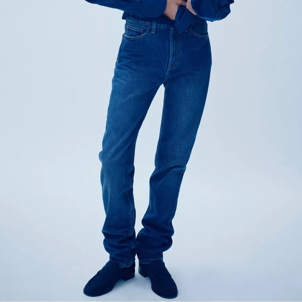 NWT Zara High Rise Slim Classic Blue Women's Jeans